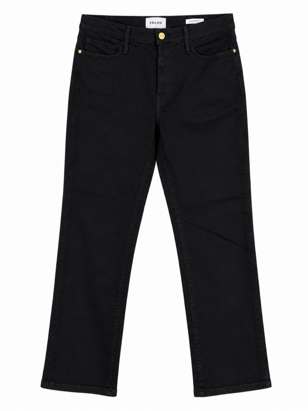 NWOT FRAME Women’s Le High Straight Film Noir Black Jeans - Size 34 High Rise